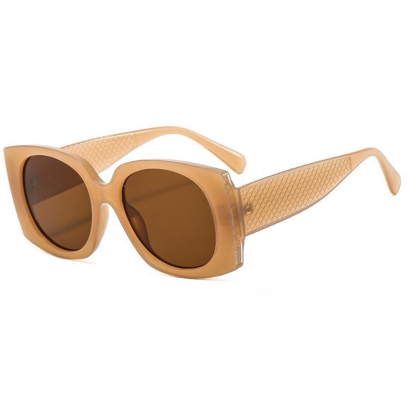 Wholesale UV Protection Wide Leg Plaid PC Sunglasses